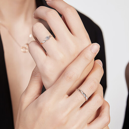 Fanci (Fanci) Shining Galaxy Couple Ring Silver Ring Gift Proposal Niche Design Birthday Confession Gift for Girlfriend Engraving/Love Commitment Letter/Greeting Card Take this option