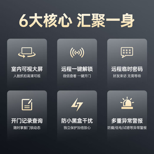 凯利莱K9s 智能门锁 指纹锁 3D人脸识别智能锁视频锁密码锁电子锁全自动