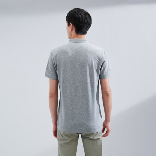 HLA Hailan House POLO shirt men's summer pique skin-friendly solid color t-shirt HNTPD2Q093A medium gray (94) 175/92Y (50)cz