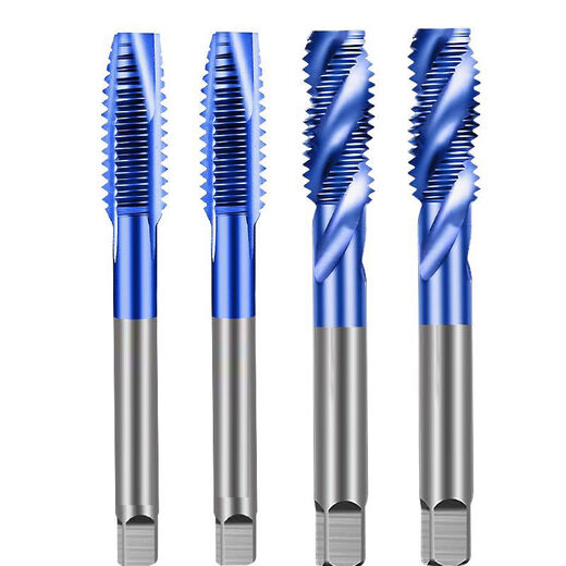 Customized cobalt blue nano tap tapping spiral tip machine tapping drill bit m2m3m4m5m6m8 stainless steel special M4x0.7 cobalt blue nano straight groove