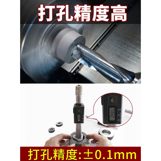 Shanmu u-drill tool bar violent drilling u-turn drill bit WC blade flat bottom deep hole extended lathe CNC water jet fast drill bit 3D 20.5-25
