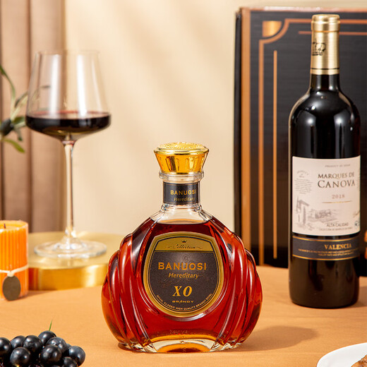 歌瑞安 法国进口14度红酒12度干红葡萄酒XO白兰地红洋酒组合整箱礼盒装