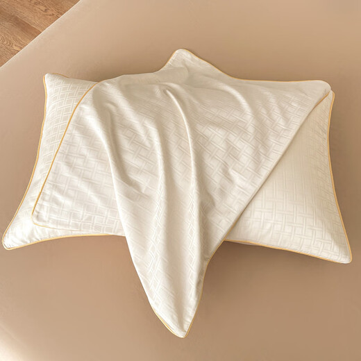 I-WILL light luxury jacquard four-piece set pure cotton 100 simple quilt cover bedding milkshake white-milk tea 1.5/1.8 meters