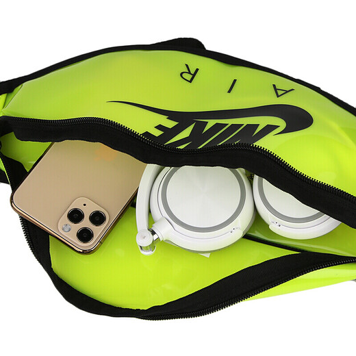 耐克（NIKE）男女包2025夏季新款运动休闲斜挎包旅行腰包单肩包邮差包 CW9259-702 荧光绿 以专柜实物为准