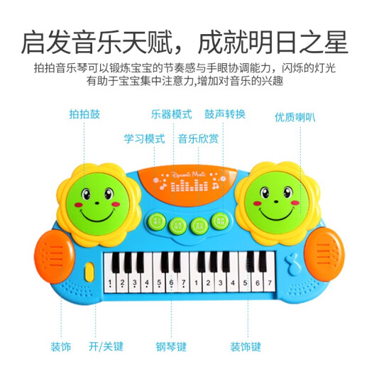 Cat Beile children's toys electronic keyboard baby music toys pat drum 2-in-1 electronic keyboard children's singing machine early education machine story machine boys and girls gifts