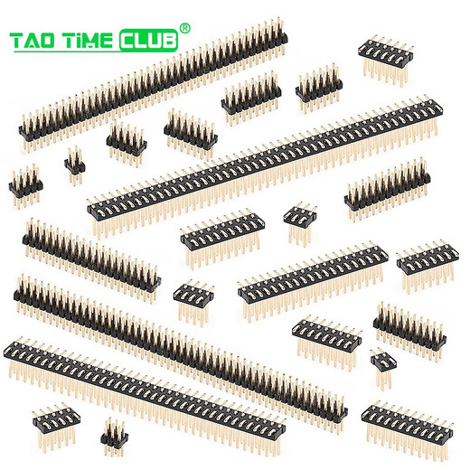 1.27mm pitch double row patch pins straight pins 2*2P/3/4/20/40/50P environmentally friendly gold-plated copper 2*5P double row patch pins (5 pieces)