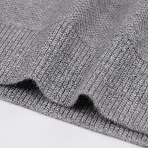 Blue Leopard (LAMPO) Light Travel Series Autumn and Winter Oriental Simple Luxury Style Business Casual Wool Sweater Men's Wool Round Neck Pullover Sweater Medium Gray M (46)