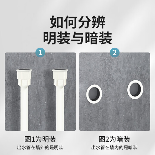 Feilanyu (FEILANYU) exposed shower set household solar water mixing valve faucet bathroom hot and cold exposed pipe full copper switch bath exposed with lower water outlet lift set - gun gray