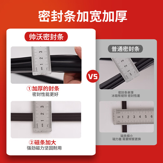 Shuaiwo Commercial Hotel Kitchen Refrigerator Sealing Strip Door Strip Original Size Customized Universal Freezer Door Seal Seal Ring Magnetic Door Seam Suction Strip Pressure Strip Edge Strip 246 Doors Adhesive Version Special White Seal