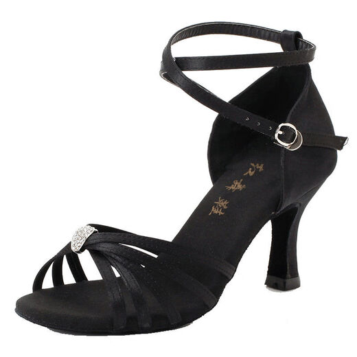 Rote Tanzschuhe 12190 Lateinschuhe Yingpu High Satin Cross Style Tanz Indoor Cha Cha Rumba Übungsschuhe Schwarz 35