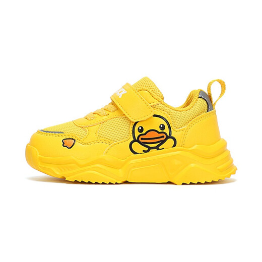 B.Duck Little Yellow Duck Children's Shoes Boys' Sports Shoes Mesh Breathable White Shoes Fashion Running Shoes B128A2990 Yellow 28