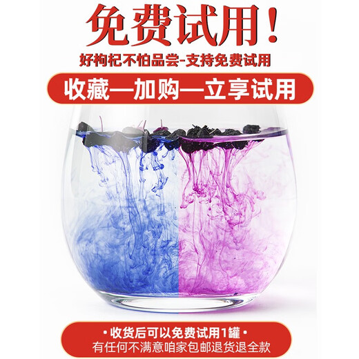 Qishuo Black wolfberry Qinghai big fruit gourd Gou Qi hand-selected quality canned holiday gifts Selected large fruit black wolfberry (250g*2 cans)