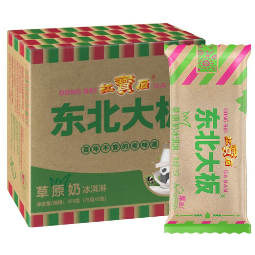 Northeast Daban Prairie Grandma Flavor Ice Cream 75g*5 Pack Set Ice Cream Ice Cream Wholesale Northeast Milk Cake