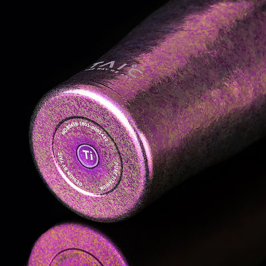 TAIC Titanium pure titanium beer cup double-layer vacuum water cup titanium cup juice cup milk cup coffee cup Hercules cup ultra-light high-end gift cup Dream Purple