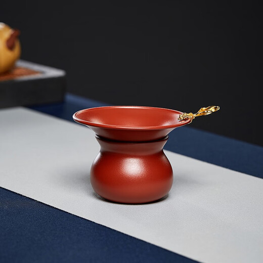 Zun pot purple sand tea drain plus filter rack tea filter set Kungfu tea set accessories small goldfish tea drain Dahongpao leakage Dahongpao