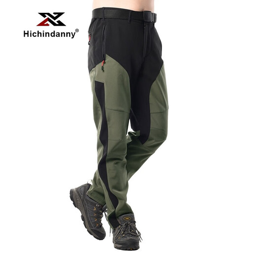 HICHIN DANNY fishing suit men's jacket spring, autumn and winter plus velvet, thickened and breathable outdoor fishing, rock fishing, sea fishing, military green XL