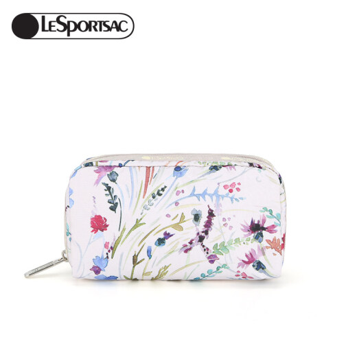 [Off Shelf] LeSportsac New Cosmetic Bag Fashion Casual Printed Clutch 6511 Beige Flowers