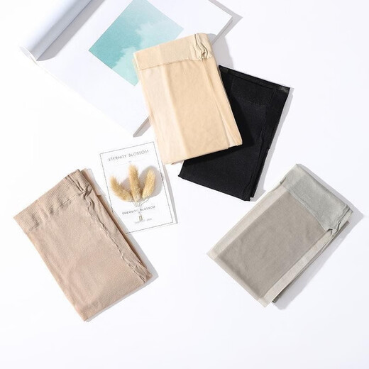 3 pairs of 5D velvet ultra-thin skin tone T-level stockings for women, thin-cut pantyhose for summer, anti-snagging, 3 pieces (natural skin + natural skin + natural skin), one size fits all