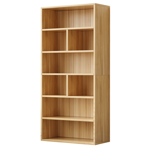 Coolin bookshelf floor-standing simple bookcase simple multi-layer storage rack living room bedroom storage cabinet 6-layer wood color