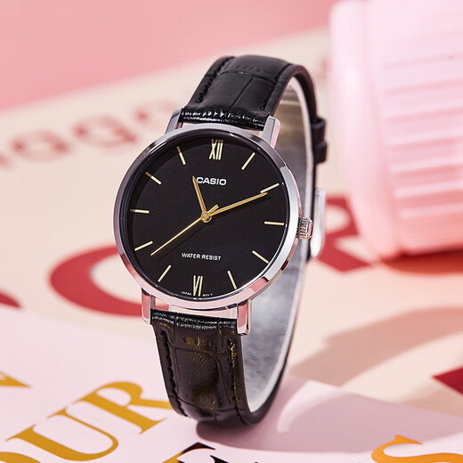 Casio (CASIO) women's watch pointer series light luxury simple casual women's watch large dial quartz watch Valentine's Day gift LTP-VT01L-1B store manager recommended