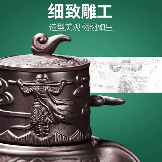 Shangyanfang Zisha Tea Set Automatic Stone Mill Lazy Kung Fu Tea Set Home Simple Teacup Tea Maker Set 1 Basic Model Zisha Rising Up Automatic