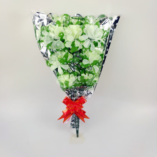 Qingming Festival tomb-sweeping hand holding flowers, silk flowers to offer sacrifices to the tomb, cemetery placement of tombstones, fake flowers, plastic flower decoration, hardcover yellow and white