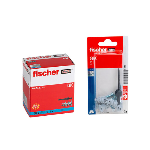 Fischer Fischer gypsum board special expansion screw GK nylon expansion tube imported from Germany with 5 sets of nails and tools 84343