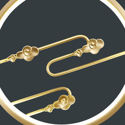 Cesaro lampe tout en cuivre nouveau style chinois chevet petit lustre salon fond applique style chinois chambre lampe de chevet lampe d'étude 9929 Xiangyun-noir frotté or-lumière neutre tout cuivre