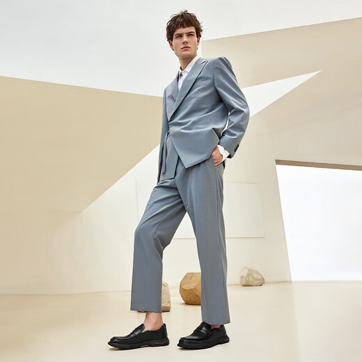 Belle Men's Shoes Business Formal Leather Shoes Shopping Mall Same Style Comfortable Genuine Leather Slip-on Loafers 7WM01AM3 Pre-sale Black 42 (260mm)