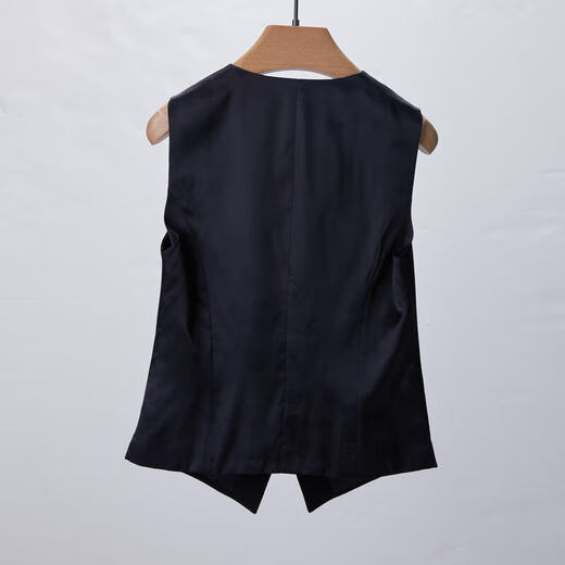 雅戈尔（YOUNGOR）西服马夹男五粒单排扣修身版羊毛混纺不易皱易打理商场同款 黑色 XL 180/100A