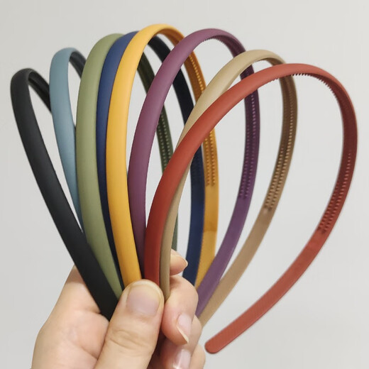 Feihua thin hair hoop for daily wear by women, face wash headband, hair clip, adult press hair hoop for short hair, frosted anti-slip fashion, pure black, 4 pcs