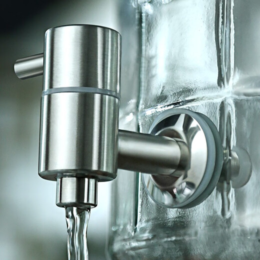 PAIPINLONG 304 stainless steel wine faucet, wine bottle, wine jar faucet, wine jar, tap, glass wine bottle faucet 12 mm 304 stainless steel - silver (with filter)