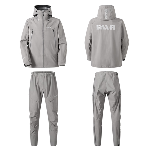 RVVR23 new hard shell mountaineering jacket, mountaineering pants, outdoor sports suit, fishing jacket, windproof, rainproof and waterproof 810 new style, down mountaineering jacket, black L