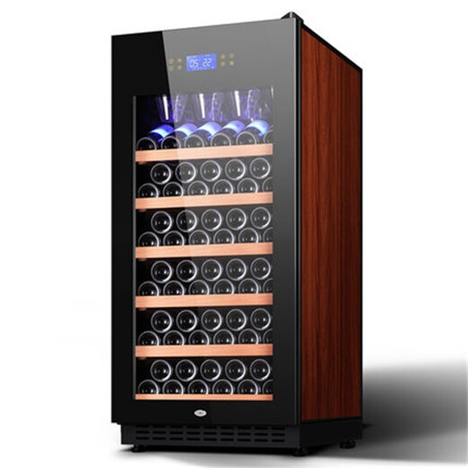 Zunbao BJ-208F red wine cabinet constant temperature wine cabinet home living room small tea preservation refrigerator cabinet red wood grain hanging cup style