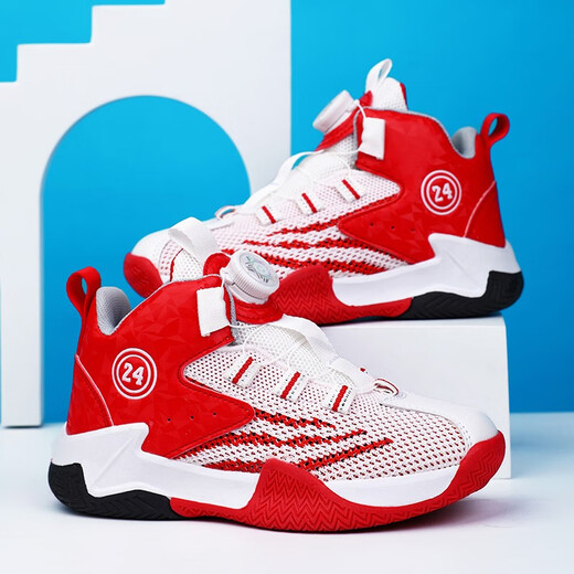 Hongxing Tong Ke Marke gebrochener Code Kobe Gedenkversion Basketballschuhe für Männer Teenager High-Top Air-Kissen nicht rutschernde atmungsaktive AJ Limited Edition 3527 Blau 3527 Blau 35 Größe