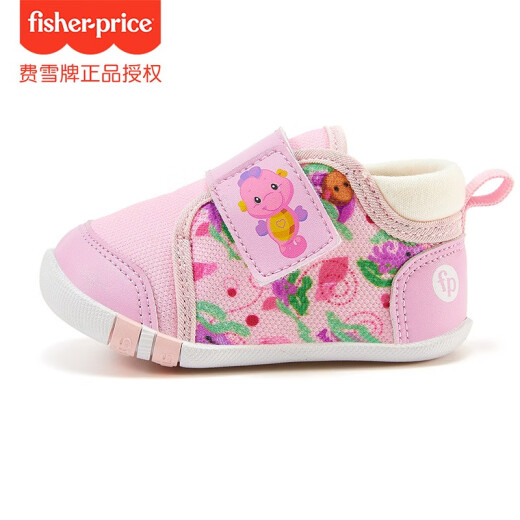 Fisher-Price Children's Shoes Children's Shoes Toddler Shoes 2021 Spring and Autumn Boys and Girls Baby Shoes Soft Bottom Baby Shoes Toddler Indoor Shoes FP30080 Pink 18