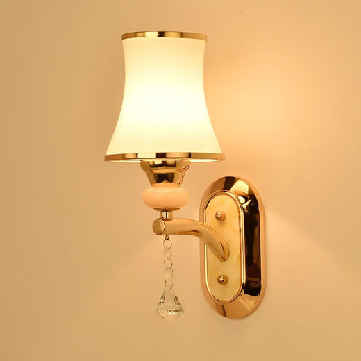 Yaotian remote control dimming wall lamp bedroom bedside lamp LED living room wall lamp hotel hotel stair corridor aisle lamp BD023-single head-glass led warm light without switch