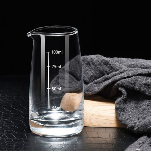 Molson Liquor Divider Set Without Handle, Jug Fair Cup, Thickened Glass Divider with Scale, 2-Liang Wine Divider, Handleless White Line Scale Model (6 Pack) - 100ml