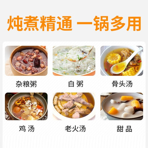 Tianji (TONZE) ceramic stew pot household 2L soup and porridge pot fully automatic porridge artifact smart stew pot health electric casserole 2 liters - mechanical model DDG-20N 2L