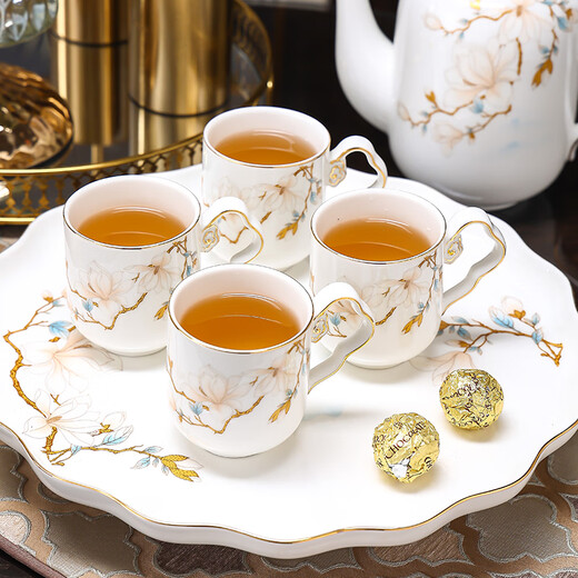 Zhengye light luxury water cup set housewarming moving gift new Chinese style household ceramic cup tea set complete set