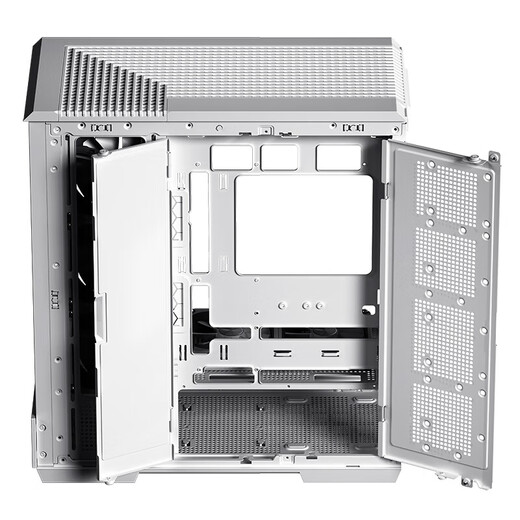 Patriot Star Canlan Dalan Sea View Room Chassis Dual 360 water-cooled non-A-pillar panoramic side-transparent desktop computer mainframe supports ATX back-plug/vertical-mounted graphics card white + Aurora ARGB fans (4 front and 6 reverse)