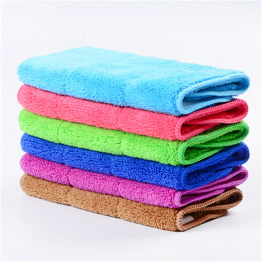 Thickened household floor wiping rags are not prone to lint, housework cleaning towels, table wiping, kitchen dishwashing cloths are not prone to oil stains, elegant and refined edges, 40*60 pack of two pieces