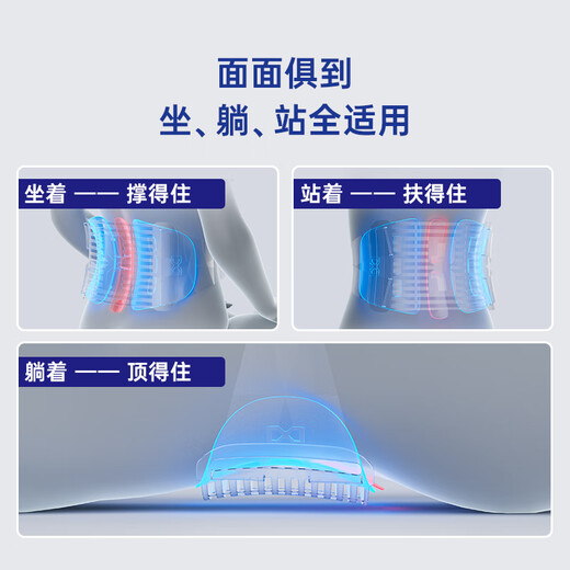 WSPEN German belt support for lumbar disc herniation, lumbar muscle strain medical waist belt, sedentary men's and women's belt, midnight blue, adjustable size (waist circumference 1'8-3'8)