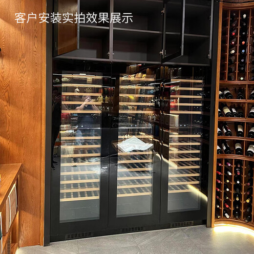 EREMITE external door panel embedded red wine cabinet constant temperature wine cabinet cold drink tea refrigerator frost-free air-cooled cold drink tea cabinet fresh cabinet Embraco frequency conversion embedded wine cabinet dual temperature/no handle voice control door opening 101 bottles