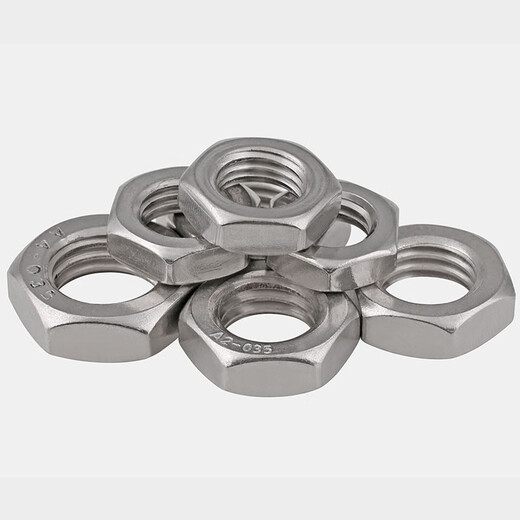 
Bing Neng 304/316 stainless steel GB6173UNF/UNC American hexagonal fine teeth thin nuts in the UK coarse teeth nuts 7/16-20 [10 pieces] 304
