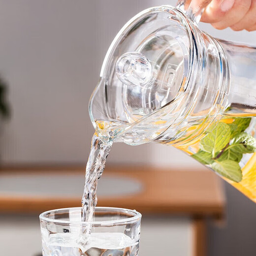 Green apple looks good, heat-resistant glass cold kettle, cold kettle, glass draft beer pot, hammer pattern pot, duckbill kettle single pot