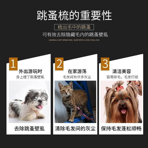 OEMG dog comb, flea removal cat comb, cat brush, hair removal comb, dog hair brush, pet hair comb, flea comb to remove floating short hair, large flea comb (for medium and long hair pets)