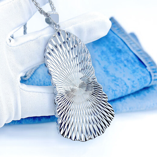 Cuibofu luxury platinum real gold Pt950 platinum flame Guanyin pendant men's pendant platinum men's model 26.91 grams wide about 26mm*58mm including leather cord