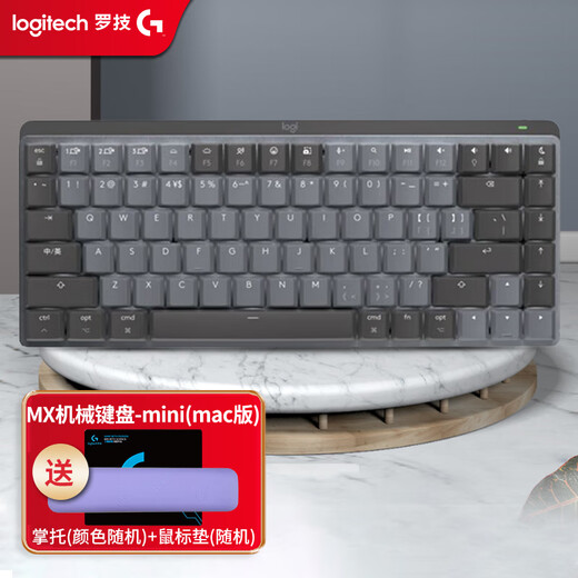 Logitech Logitech Master Series MX Mechanical/mini wireless Bluetooth mechanical keyboard notebook desktop computer office game mx mini MAC version - black single light blue axis