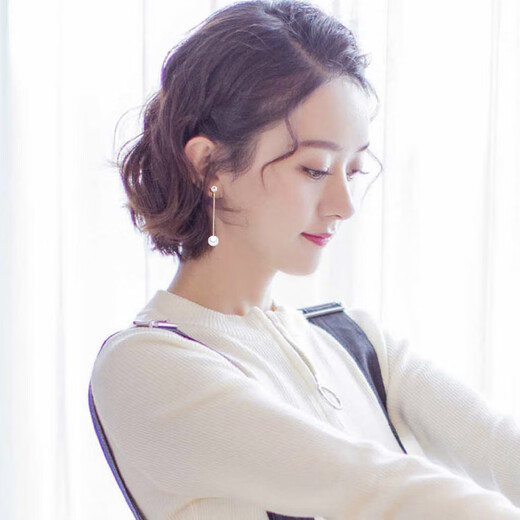 Yichan long tassel imitation pearl earrings without pierced ears clip niche design high-end earrings 2025 new explosive earrings long slim pearl earrings